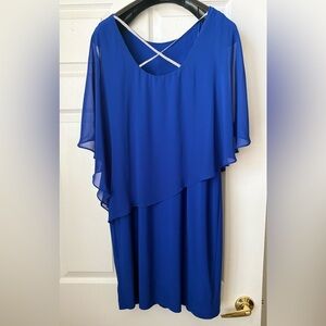 MSK | Dresses | Msk Black Chiffon Overlay Dress L Rhinestone Trim Evening  Cocktail | Poshmark